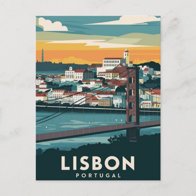 Lisbon  Portugal Travel Postcard (Front)