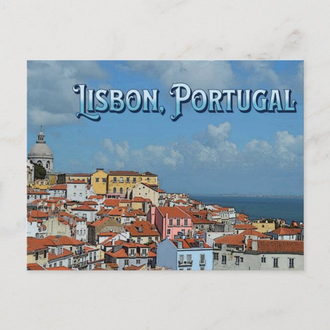 Lisbon, Portugal Travel Postcard (Front)