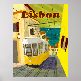 Lisbon, Portugal travel poster