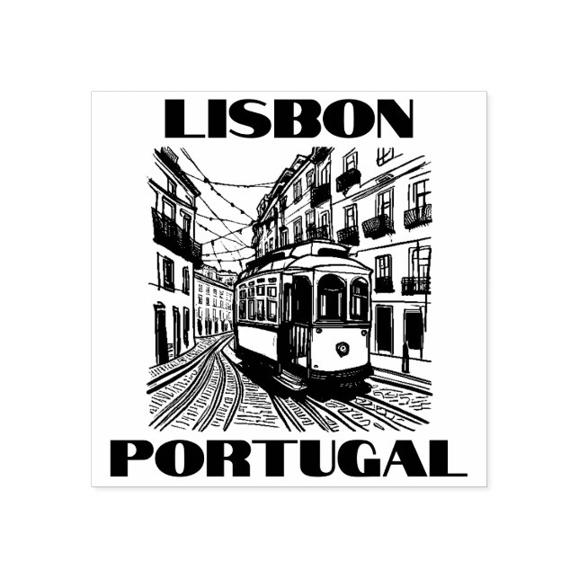 Lisbon Portugal Travel Rubber Stamp (Imprint)