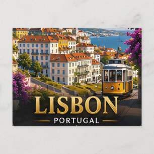 Lisbon Portugal Travel Souvenir First Visitor Postcard