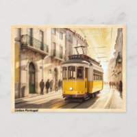 Lisbon Portugal Yellow Tram Vintage