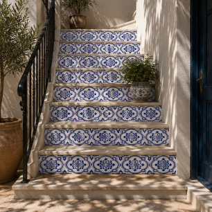 Lisbon Royale Classic Blue and White Geometric Tile
