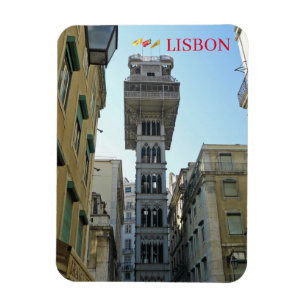 Lisbon Santa Justa Lift fridge magnet