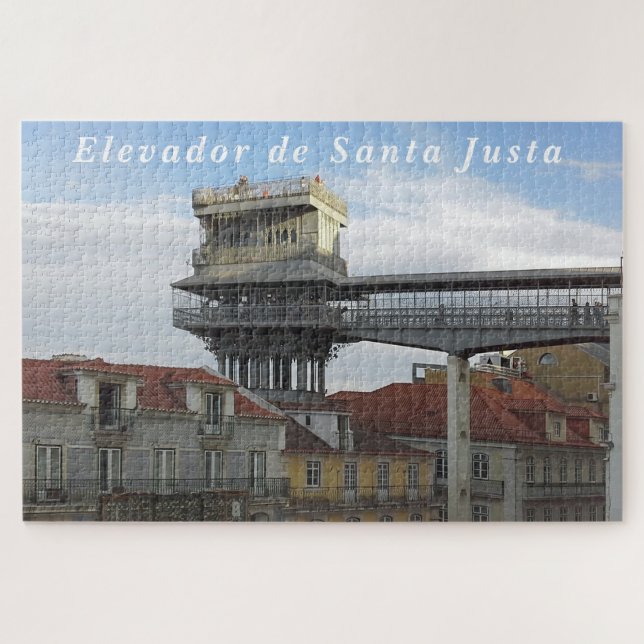 Lisbon. Santa Justa Lift. Jigsaw Puzzle (Horizontal)