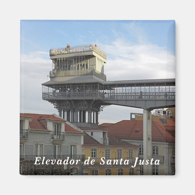 Lisbon. Santa Justa Lift. Magnet (Front)