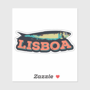 Lisbon Sardine illustration Portugal Sticker