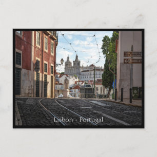 Lisbon Street, Portugal Postcard