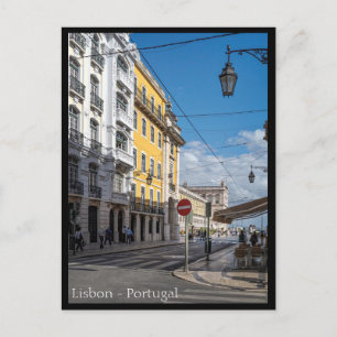 Lisbon Street, Portugal Postcard