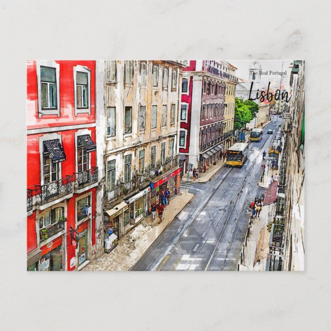 Lisbon Street Postcard (Front)