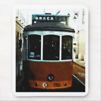 Lisbon tram closeup mouse mat