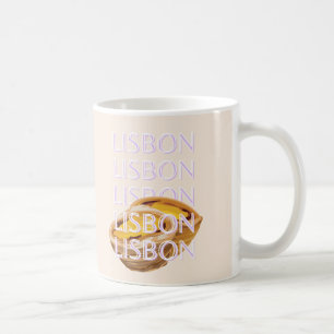 Lisbon Travel Art, Portugal Travel Art, Pastel Coffee Mug