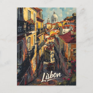 Lisbon Vintage Postcard