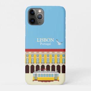Lisbon yellow tram vintage style  iPhone 11 pro case
