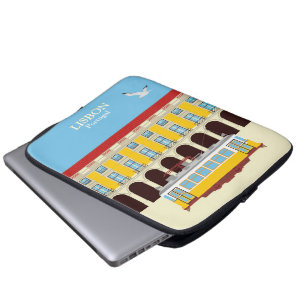 Lisbon yellow tram vintage style laptop sleeve