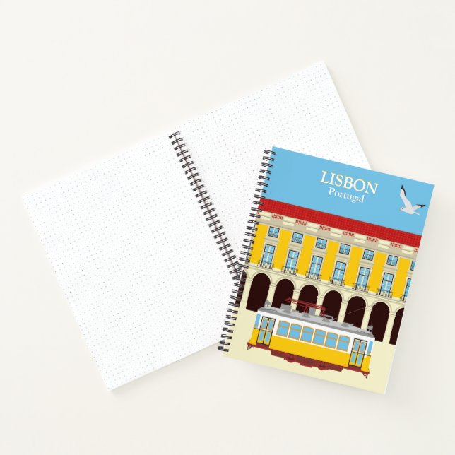 Lisbon yellow tram vintage style  notebook (Inside)