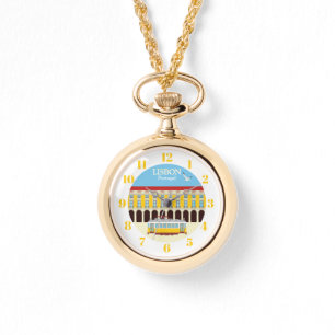 Lisbon yellow tram vintage watch