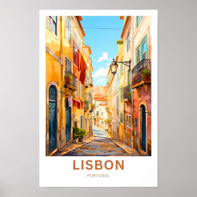 Lisborn Portugal Travel Print (Front)