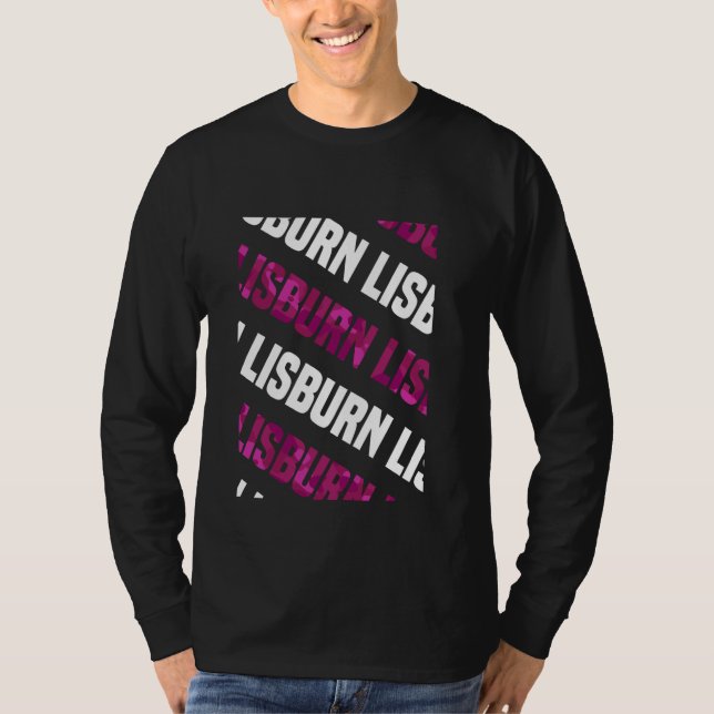 Lisburn Camo Pattern Pink Camouflage T-Shirt (Front)