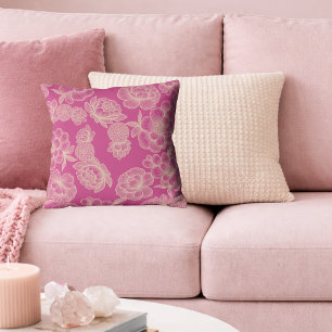 Lise Pink 💖 Bold Floral Cushion