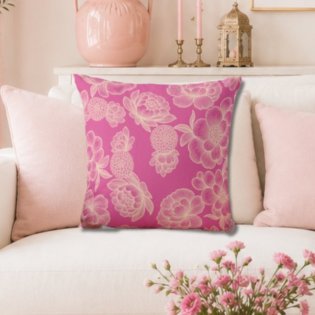 Lise Pink 💖 Bold Floral Cushion (Creator Uploaded)