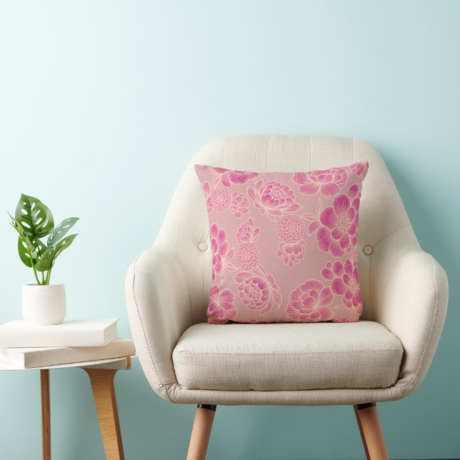 Lise Soft Pink 🌸 Elegant Floral Cushion (Chair)