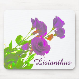 Lisianthus Purple Flowers Mouse Mat