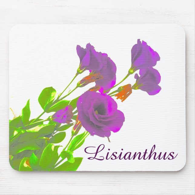 Lisianthus Purple Flowers Mouse Mat (Front)
