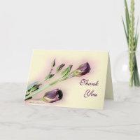 Lisianthus thank you blank card --customise