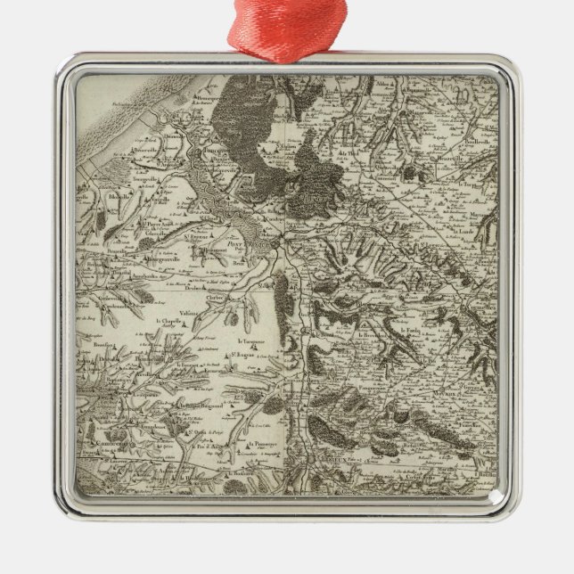 Lisieux, Honfleur Metal Tree Decoration (Front)