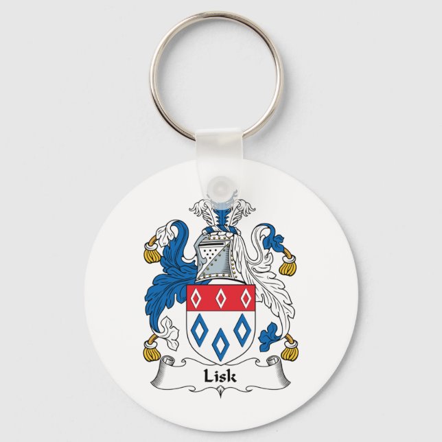 Lisk Family Crest Key Ring (Front)