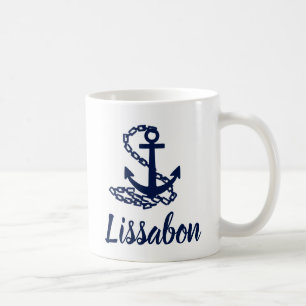 Lissabon - Maritime Style Blue And White Mug