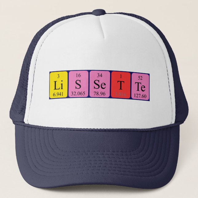 Lissette periodic table name hat (Front)