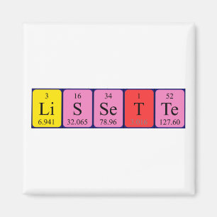 Lissette periodic table name magnet