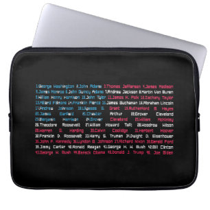 List 46 US Presidents of the United States Fun His Laptop Sleeve
