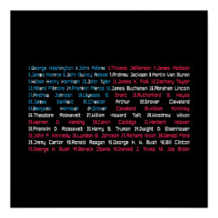 List 46 US Presidents of the United States Fun His Poster