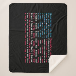 List 46 US Presidents of the United States Fun His Sherpa Blanket