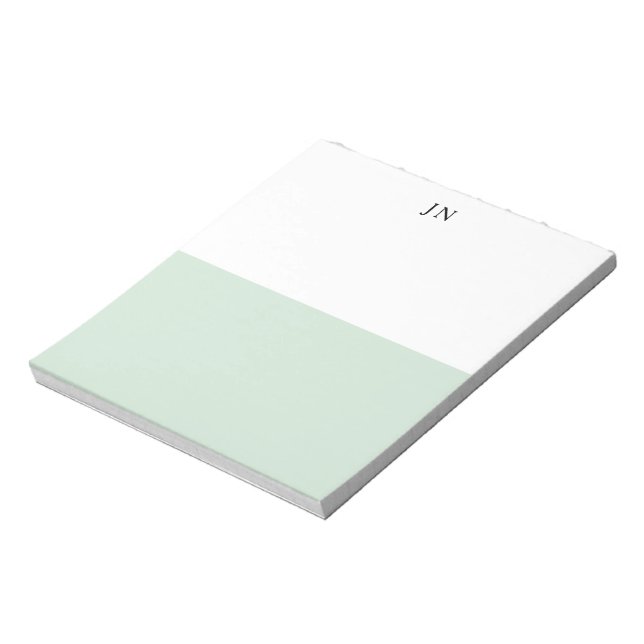 List Making Pretty Green Pastel White Colour Block Notepad (Rotated)