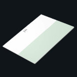 List Making Pretty Green Pastel White Colour Block Notepad<br><div class="desc">Tear away pastel green and white note pad. A unique monogrammed colour block gift for teacher,  boss or for anyone to use at home or the office.</div>
