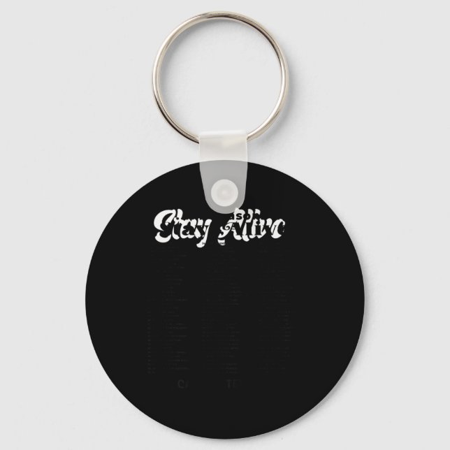 List Of 99 Reasons To Stay Alive Mental Health A  Key Ring (Front)