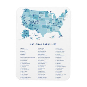 List of National Parks in the United States Magnet
