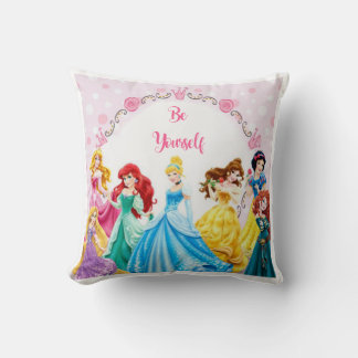 list of   princesses throw pillow 