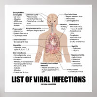 List Of Viral Infections (Anatomical Health)