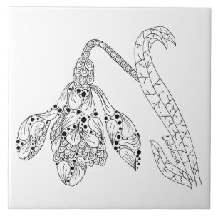 Listakora Flower Ceramic Trivet / Tile