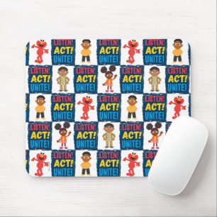 Listen! Act! Unite! Pattern Mouse Mat