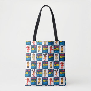 Listen! Act! Unite! Pattern Tote Bag