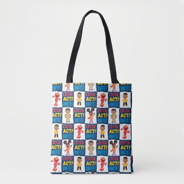Listen! Act! Unite! Pattern Tote Bag (Front)