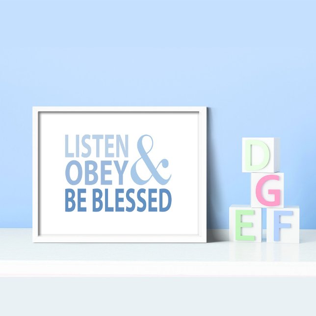 Listen Obey and Be Blessed  Poster (Creator Uploaded)