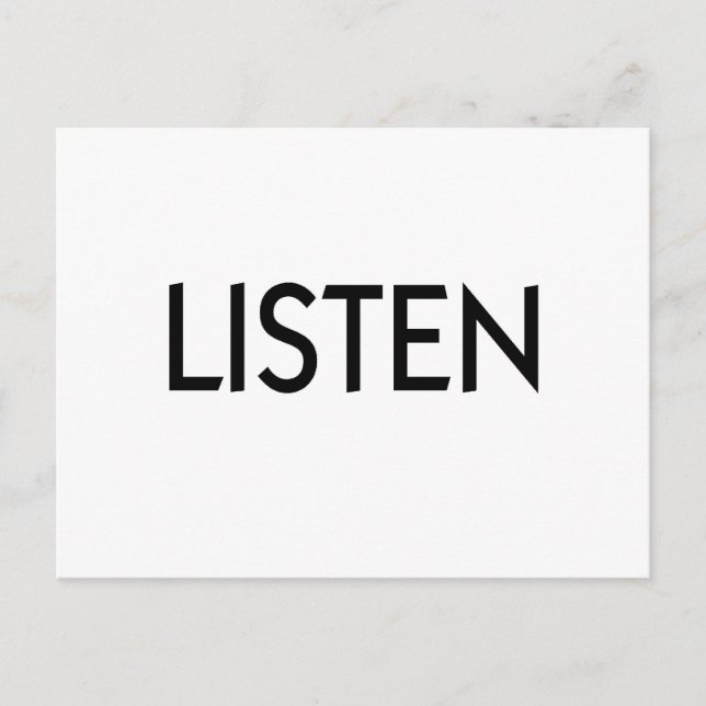 LISTEN POSTCARD (Front)