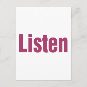 LISTEN POSTCARD